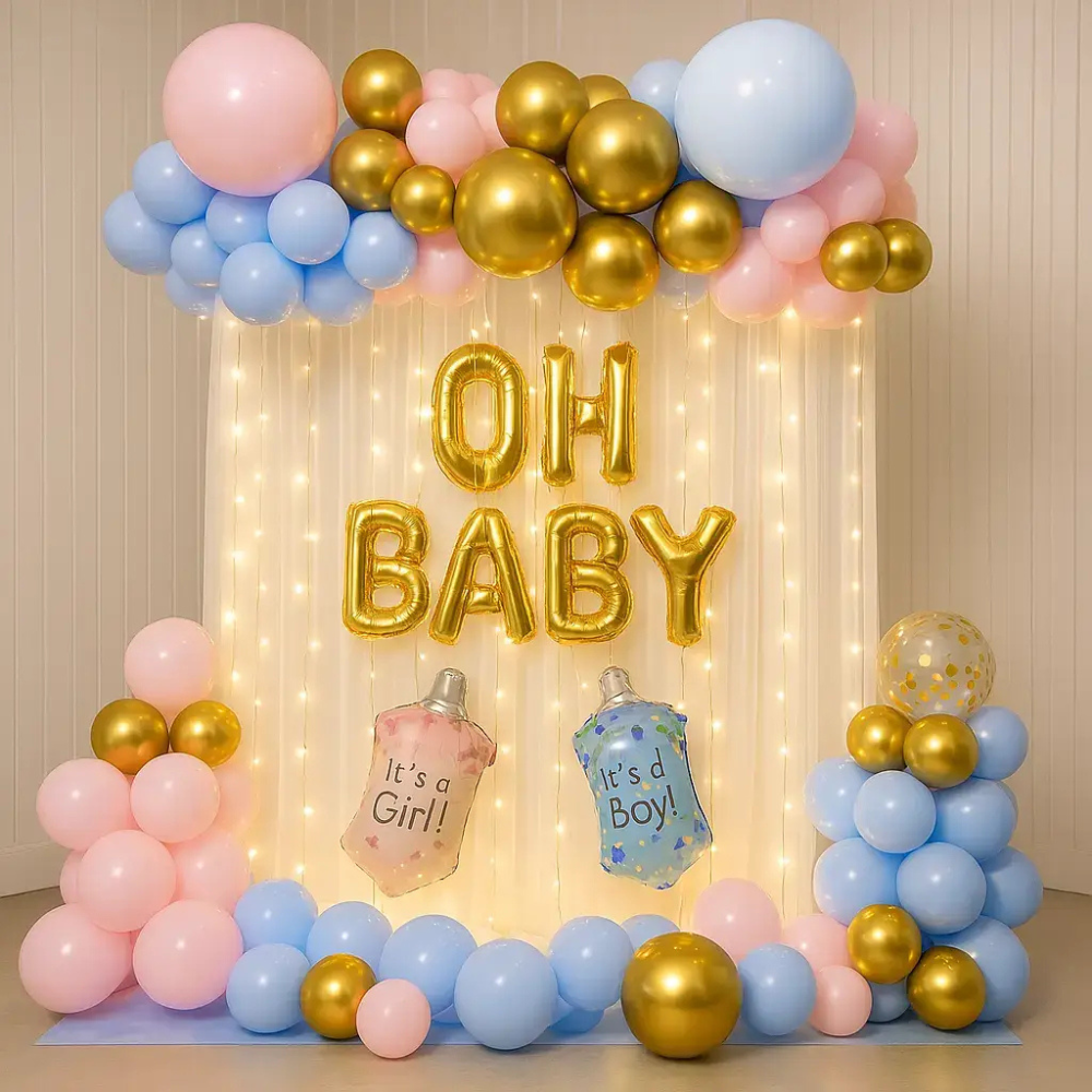 Charming Baby Shower Balloon Decoration
